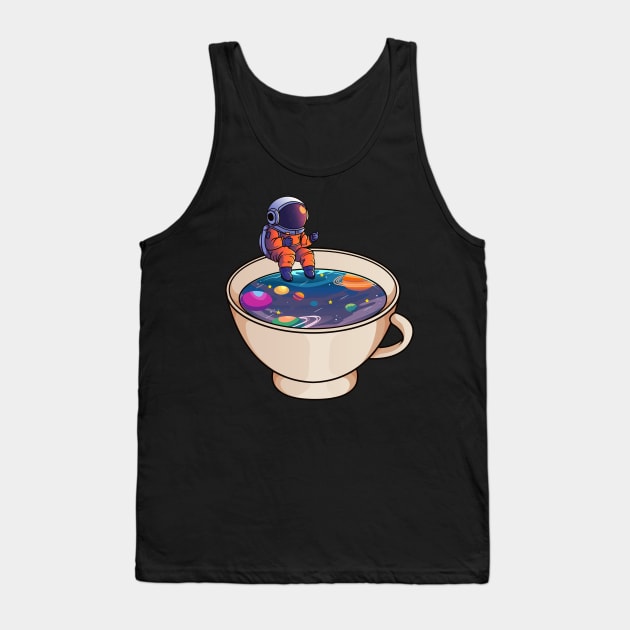 Coffee Astronaut Space Gifts Men Kids Women Funny Space Tank Top by KsuAnn